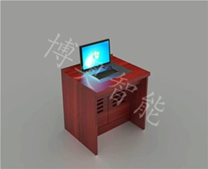 Single-person electric flip computer desk (solid wood paint)